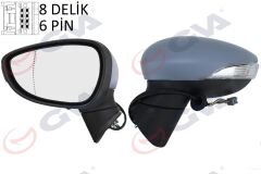 DIŞ DİKİZ AYNASI SOL FIESTA 08 ELEKTRİKLİ ISITMALI SİNYALLİ ASTARLI ASFERİK 6 FİŞ VM-6313EHPAL-GVA-8A6117683FJ5YYW-1753824