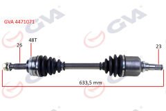 KOMPLE AKS SOL COROLLA E12 1.4 VVT-I 02-07 ABS Lİ 48DİŞ 633mm-GVA 4471071-4342002270