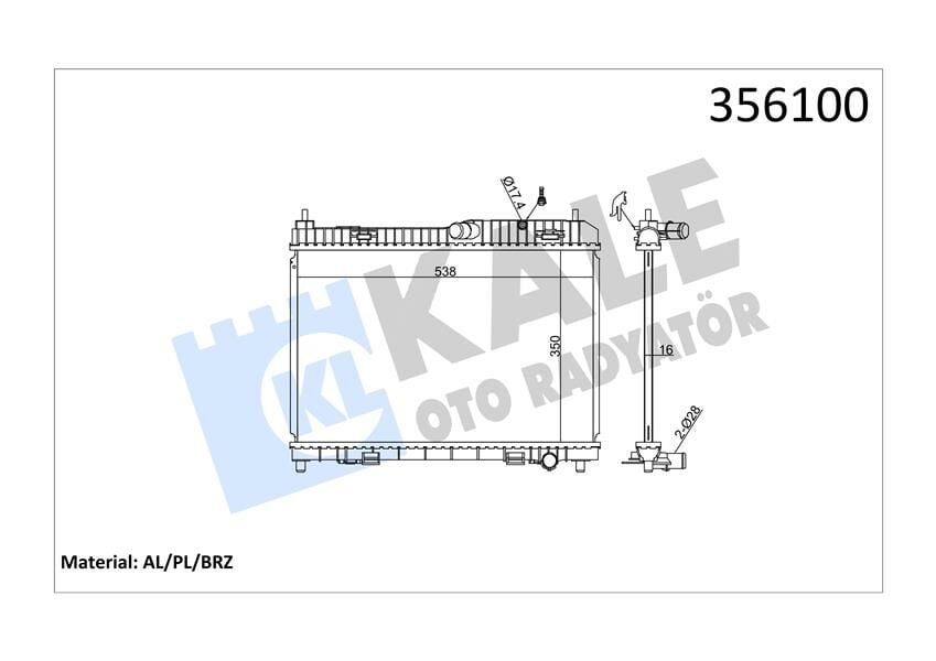 MOTOR SU RADYATORU FIESTA 1.25 16V 1.4 16V 08 B MAX 1.4 16V 12 350 558 18-KALE 356100-8V518005BE-8V518005BC-1548603
