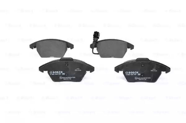 0986TB2457-ÖN BALATA FİŞLİ CADDY III 04 GOLF IV V VI 97 JETTA PASSAT 05 POLO 09 OCTAVIA 04-BOSCH 0986424797-1K0698151-1K0698151E-WVA23587