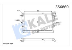 SU RADYATÖRÜ OPEL VECTRA A 1.6I 1.8I 2.0I 88-95 CALIBRA A 2.0I 94-97 AT AC MEKANİK 620x378x34-KALE 356860-1300133-1300135