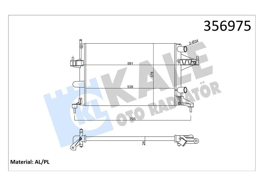 RADYATÖR BRAZING CORSA C-COMBO-TIGRA 1.0-1.2-1.2 16V-1.4-1.4 16V AC KLİMASIZ MEK 545x359x23 1300236-9201955-25555161-24445162-KALE 356975-95513834-1300334-1300250-93173379