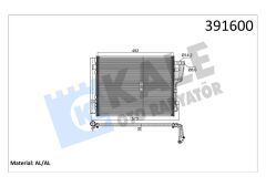 KLİMA KONDENSERİ HYUNDAI İ30-İ30 CW-KIA CEED-CEED SW-PRO CEED AL/AL 512x391x16-KALE 391600-976062H600-976062L600-976062L800