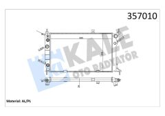 SU RADYATÖRÜ OPEL ASTRA F 1.4I 1.6I 1.8I 2.0I 91 AT AC MEKANİK 590x378x34 1300148-KALE 357010-52459347-52459348-52455010-1300109