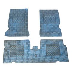 DEKORATİF PASPAS KAUÇUK/BEZLİ KNG MAVİ-LEOPAR RBR107