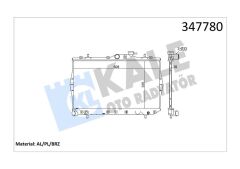 RADYATÖR BRAZİNG ACCENT 1.3-1.5 95-00 AC KLİMASIZ MEK 335x598x16-KALE 347780-2531022005-2531022A00