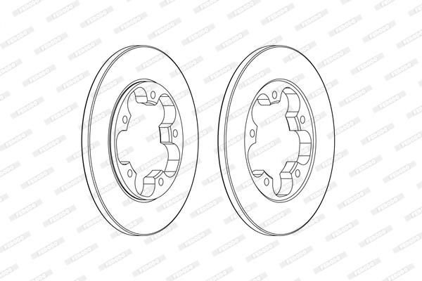 ARKA FREN DISKI TRANSIT V363 14 TEK TEKER A.CEKER DUZ 308MM 5 BIJON-FERODO DDF2484C-BK312A315AB-KK312A315AA-1815599
