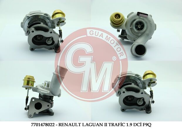 7701478022-TURBO LGN II-TRAFIC II-MASTER II-MGN 1.9 DCİ F9Q -MOVANO-VIVARO 1.9 DTİ-GUA-7701478022-7701472228-8200683854