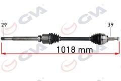 KOMPLE AKS SAĞ RENAULT TRAFİC III 1.6 DCİ 14- 1018mm-GVA 4419015-391005010R-93453895-4422670