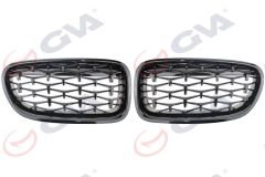 PANJUR SIYAH ÇERCEVE KENARLI PARLAK SET Z4 STYLE BMW F10-GVA 9104758-51137203649-650S1