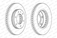ON FREN DISKI FORD RANGER TKE 2.2-3.2 11 MAZDA BT 50 2.2TDCI 12 /-FERODO DDF2462C-1-AB311125AA-AB311125AC-1763037