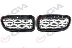 PANJUR SIYAH ÇERCEVE KENARLI KROM NOKTALI SET Z4 STYLE BMW F10 10 13-GVA 9104759-51137203649-650S2