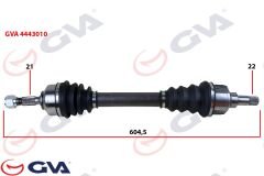 KOMPLE AKS SOL PEUGEOT 206 1.4-1.6 TU5 98-06 604mm-GVA 4443010-3272.9E-3272.9E