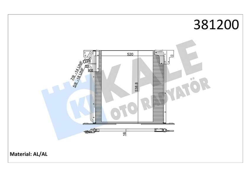 KLIMA RADYATORU MERCEDES VITO W638 97 03-KALE 381200-A6388350170