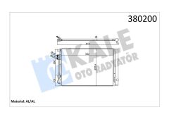KLİMA KONDENSERİ ACCENT BLUE 1.4İ / KIA RIO III AL/AL 530x371x16-KALE 380200-976061R000