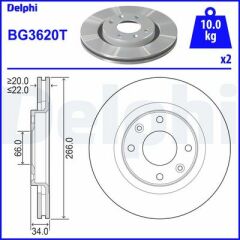ÖN FREN AYNASI CORSA F-301-307-206-207-PARTNER-BERLINGO-C-ELYSEE-C2-C3 02 C5-C4 266x22x4DLxHAVALI CROSSLAND X-DS3-2008-1007-208 4249.G1-4246.W1-4246.W7-4246.W7-DELPHI BG3620T-3556159-1629058880-1647868480