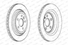 ARKA FREN AYNASI VOLVO S60 10 13 S80 II 08 13 V60 10 V70 08 XC70 07 13 302x5DL-FERODO DDF1681C-31341483-31277929-31471028-30769060