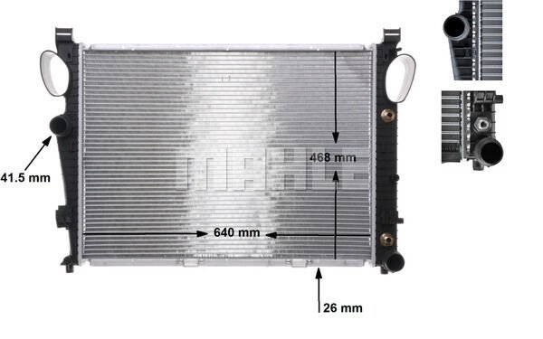 MOTOR SU RADYATORU MERCEDES S-CLASS M112 M272 W220 98 05-MAHLE CR304000S-A2205002403