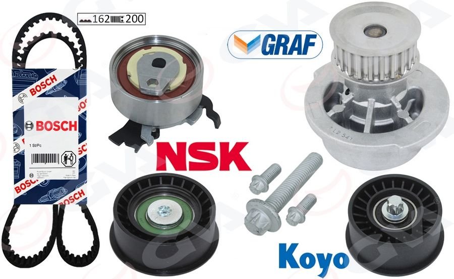 DEVİRDAİMLİ EKSANTRİK GERGİ KİTİ ASTRA G-CORSA C-VECTRA C-MERIVA A-ZAFIRA A 1.4-1.6-1.8 16V Z16-14XE-GVA 59WPK9008-2-95518060-1629094-1606306-95516735