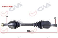 KOMPLE AKS SOL DOBLO 1.6 MJT AT/MT 10- 596mm-GVA 4429051-51815194-51933669