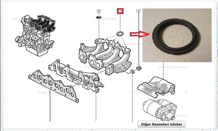EMME MANİFOLD BOĞAZ CONTASI KNG 1.9 DZL. F8Q-AFT KC516125-7701066962