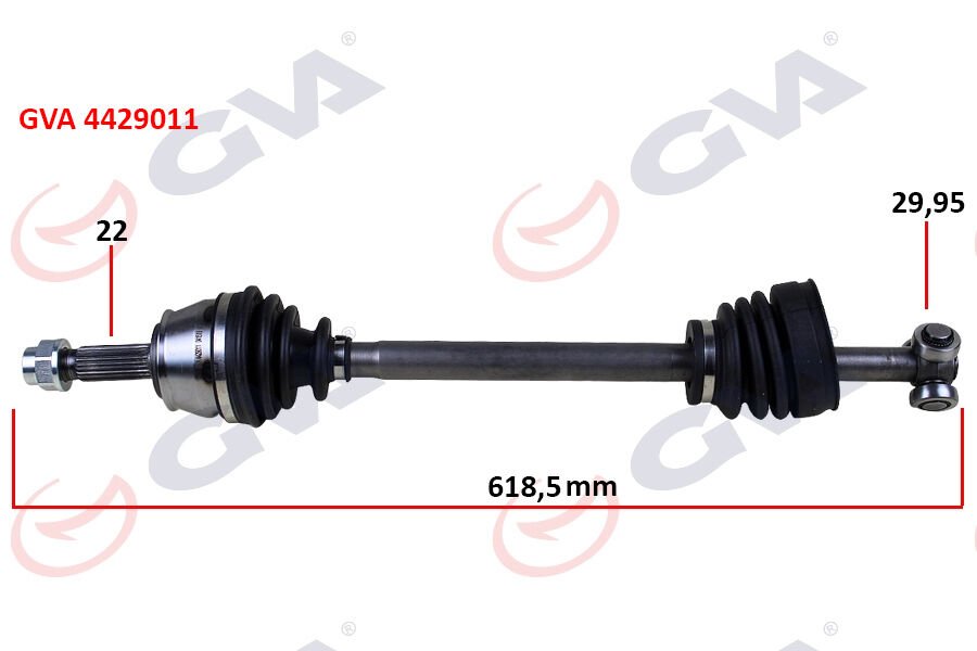 KOMPLE AKS SOL DOBLO 1.9D 01 618mm-GVA 4429011-46307998