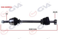 KOMPLE AKS SOL DOBLO 1.9D 01 618mm-GVA 4429011-46307998