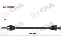 KOMPLE AKS SAĞ DOBLO 1.9D 01 934mm-GVA 4429010-46307999-46308347