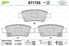 ARKA BALATA HONDA CRV III 2.0 I-VTEC 2.2 I-CTDI 2.0 İDTEC 01/2007 2.4 İVTEC 09-VALEO 671725-43022SWWG01-43022SWWG02-WVA24635