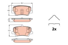 ARKA BALATA VOLVO XC40 D3 D4 T3 T4 T5 2018-TRW-31687033-31471471-32276934-32276933