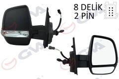 DIŞ DİKİZ AYNASI SAĞ DOBLO 11 OPEL COMBO 12 18 MEKANİK SİNYALLİ ÇİFT CAM KONVEKS VM-669R-GVA-735497873-95511544-1426575