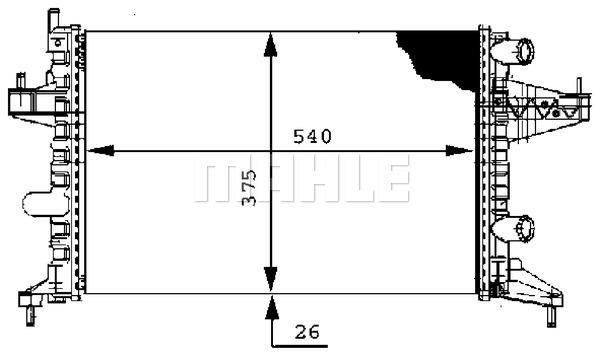 RADYATÖR CORSA C-COMBO-TIGRA 1.0-1.2-1.2 16V-1.4-1.4 16V AC KLİMASIZ MEK 545x359x23 1300236-9201955-25555161-24445162-MAHLE CR388000S-95513834-1300334-1300250-93173379
