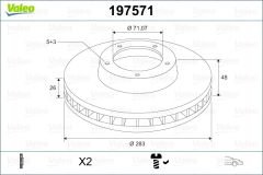 FREN DİSKİ ÖN X2 CITROEN C4 Picasso II-VALEO-9805961480
