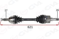 ÖN AKS KOMPLE SOL FORD MONDEO I -II 1.6- 1.8 - 2.0 93 00 OTOM.-GVA 4437001-96BG3B437ADB