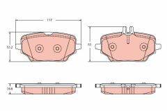 FREN BALATASI ARKA MERCEDES GLE-CLASS V167 C167 18-TRW-A0004204202
