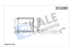 KALORİFER RADYATÖRÜ HYUNDAI ACCENT BLUE 11 120X194X26 OTO.-MEK.-KALE 355080-971381R000