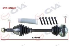 KOMPLE AKS SAĞ PALIO-ALBEA 1.3 MTJ 03-07 530mm-GVA 4421020-46801689