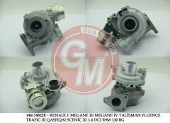 TURBOSARJ MERCEDES C-CLASS OM626 W205 S205 . RENAULT TRAFIC III 15 MEGANE IV 15 FLUENCE 13 TALISMAN 15 KADJAR 15 X-TRAIL III 16 QASHQAI II 13 R9M 1.6 dCi-GUA-A6260900400-144116683R-144119252R
