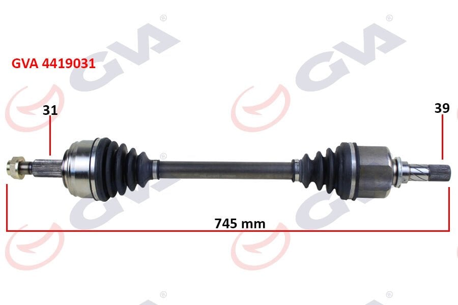 KOMPLE AKS SOL MASTER 3-MOVANO 2.3 DCİ 6 VİTES 10- 745mm-GVA 4419031-391012360R-391012849R-8200842365