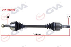 KOMPLE AKS SOL MASTER 3-MOVANO 2.3 DCİ 6 VİTES 10- 745mm-GVA 4419031-391012360R-391012849R-8200842365