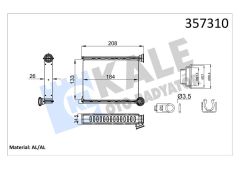 KALORİFER ADYATÖRÜ DACIA DUSTER II 1.5 DCİ 2017-KALE 357310-271151171R