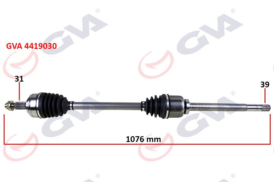 KOMPLE AKS SAĞ MASTER 3-MOVANO 2.3 DCİ 6 VİTES 10- 1076mm-GVA 4419030-391004255R-391009620R-8200842369
