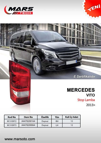 STOP LAMBASI SOL MERCEDES VİTO 13 DUYSUZ-MARS 510973