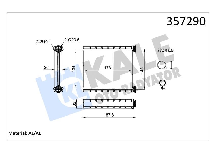 KALORİFER RADYATÖRÜ RENAULT CLIO V-KALE 357290-271156379R