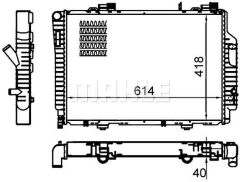 MOTOR SU RADYATORU MERCEDES CLK-CLASS C208 A208-MAHLE CR485000S-A2025008203