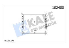RADYATÖR PALIO 1.2-1.4 522x359x32 2 SIRA AL PL SİSTEM-KALE 0126222AL-46548483-46449104