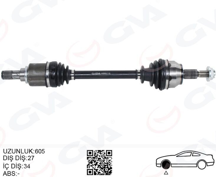 ÖN AKS KOMPLE SOL FORD FOCUS III 1.6 TI 11 17 BENZINLI-GVA 4435004-EV613B437EA-BV613B437BA-2066256