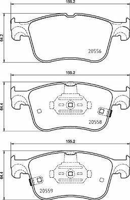 ÖN BALATA FOCUS IV 2018 KUGA 2019 PUMA 2020-VALEO 670199-JX612K021AED- KTJX612K021AED-220914