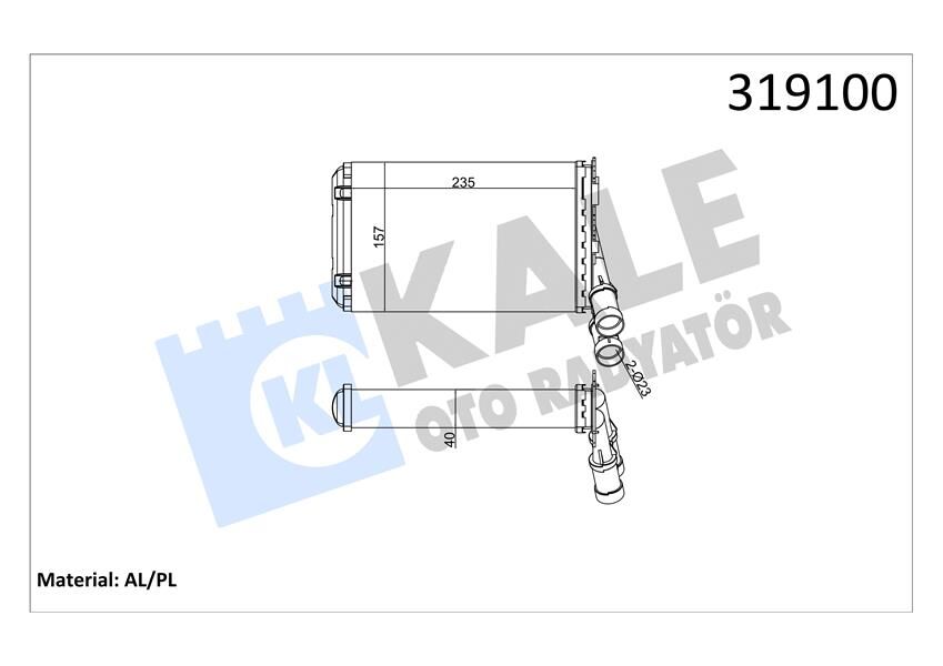 KALORİFER RADYATÖRÜ PARTNER-BERLINGO 1.9D-2.0HDI 97-08 -P306-XSARA-XANTIA-ZX 1.6-1.8-2.0-1.4HDI-1.5D 97-05 BEHER TİPİ-KALE 2081832AL-6448.78-96103384-6448.C8-96103388