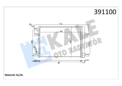 KLİMA KONDENSERİ RADYATÖRÜ ASTRA J-ZAFIRA C-CRUZE 1.3-1.4-1.6-1.7-1.8-KALE 391100-39140127-13377762-39074866-1850219